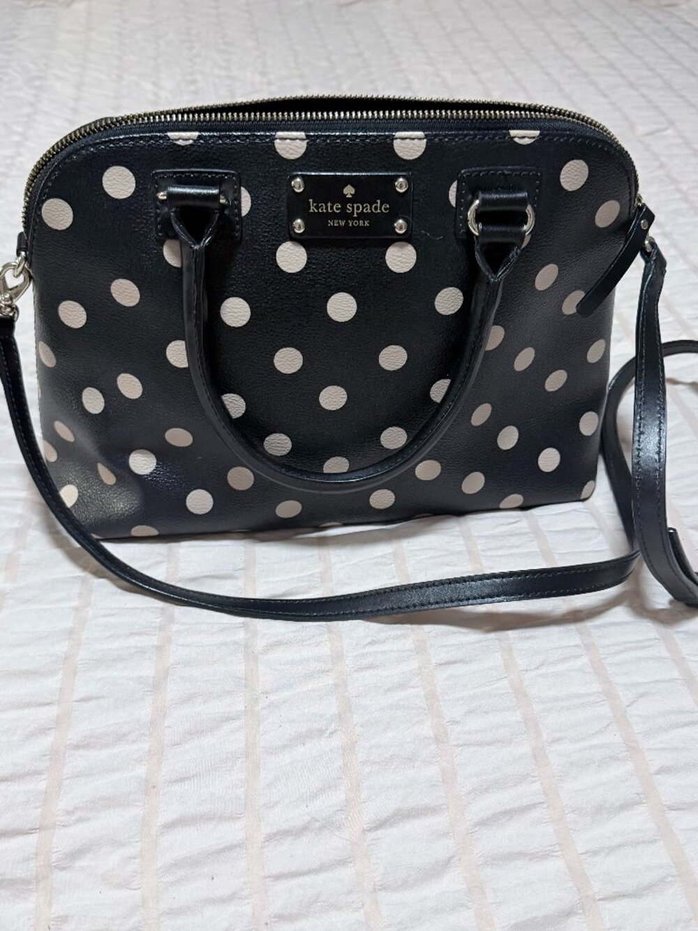 Kate Spade Wellesley Printed Small Rachelle Polka Dot Satchel Crossbody